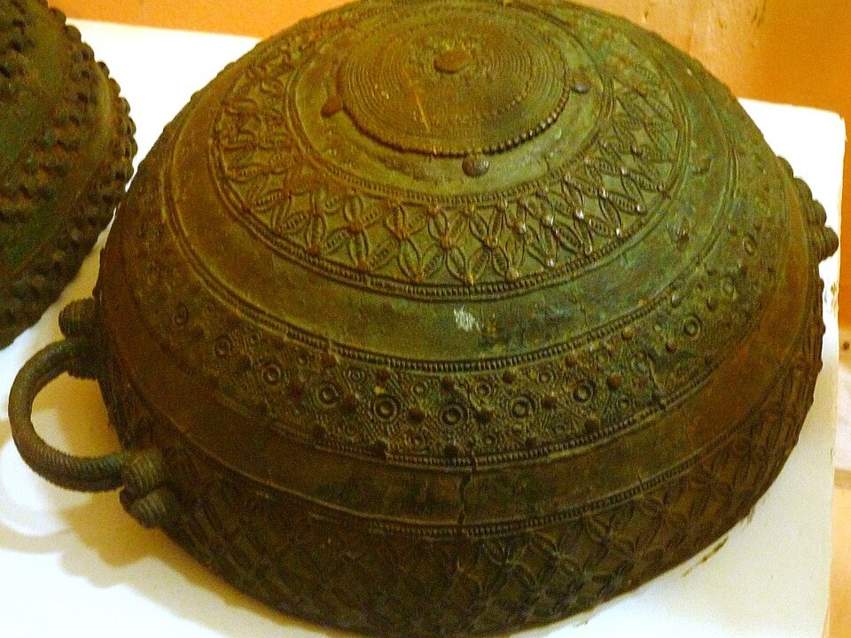 Ninth-century bronze pot — evidence of an old metallurgical civilisation.