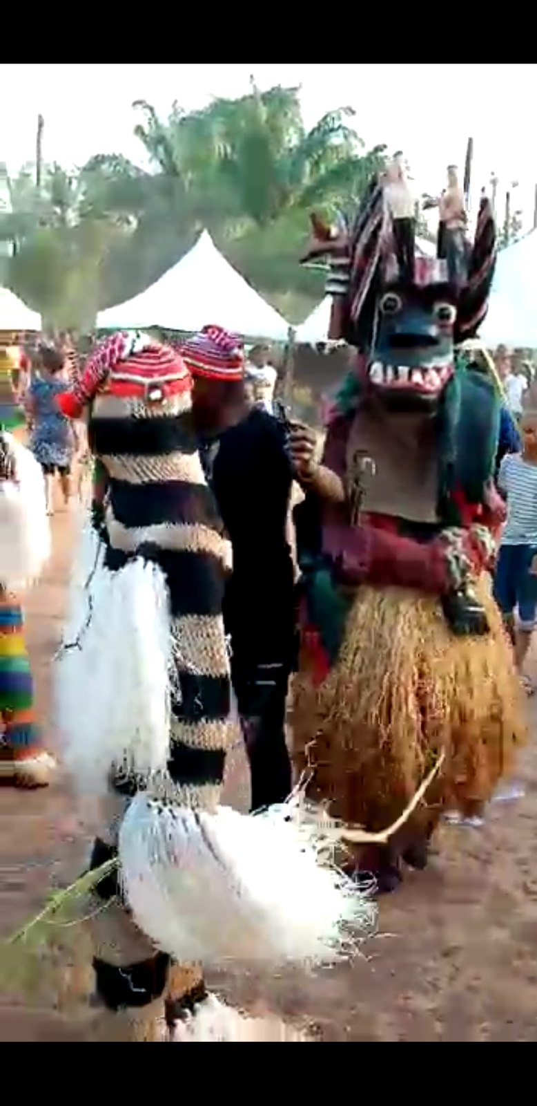 Masquerades performing in Ezeagu, Enugu State.
