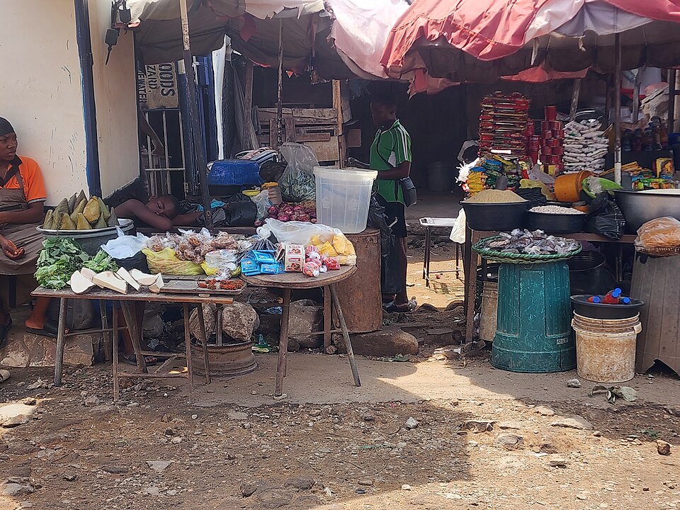 Street trade in Onitsha — enterprise at ground level.